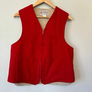 Bemidji Woolen Mills Red Sheerling Vest Size Medium